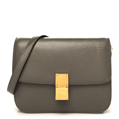 Celine Liege Calfskin Medium Classic Box Flap Bag Souris 1 of 15
