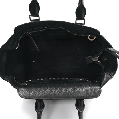 Burberry Mega Check Grained Calfskin Medium Harcourt Satchel Black 4 of 8