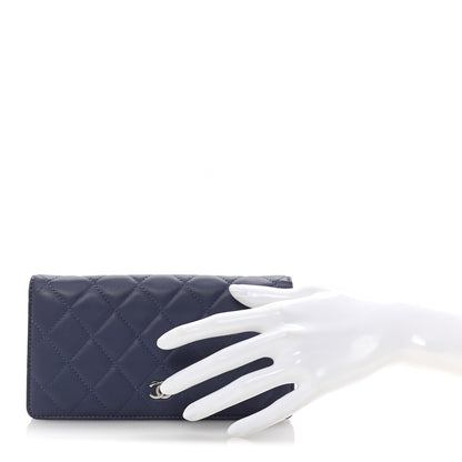 Chanel Lambskin Quilted Yen Wallet Purple 2 of 9