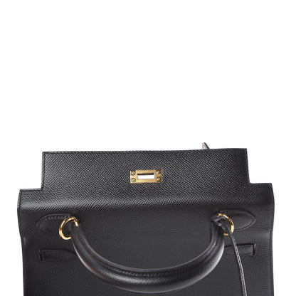 Hermes Epsom Kelly Sellier 25 Black 10 of 40