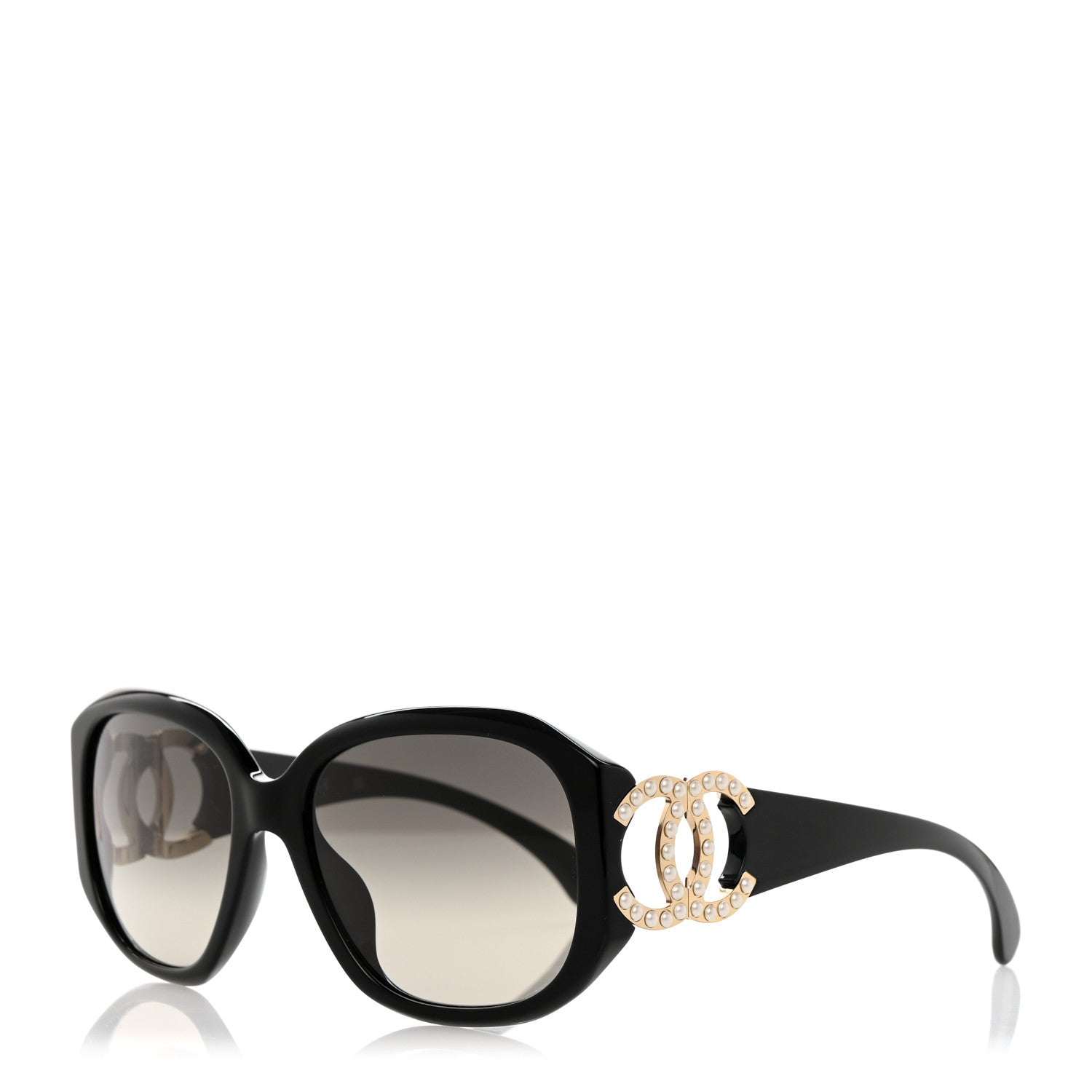 Chanel Acetate Pearl CC Square Sunglasses 71501-A Black 1 of 8
