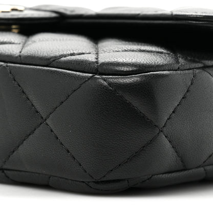 Chanel Lambskin Quilted Flap Phone Holder With Chain Black 10 of 11