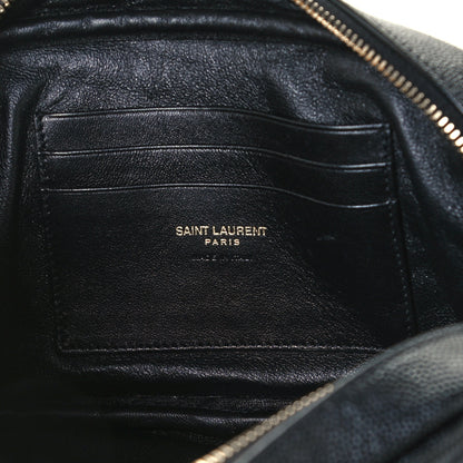 Saint Laurent Grain De Poudre Matelasse Monogram Mini Lou Camera Bag Black 6 of 10