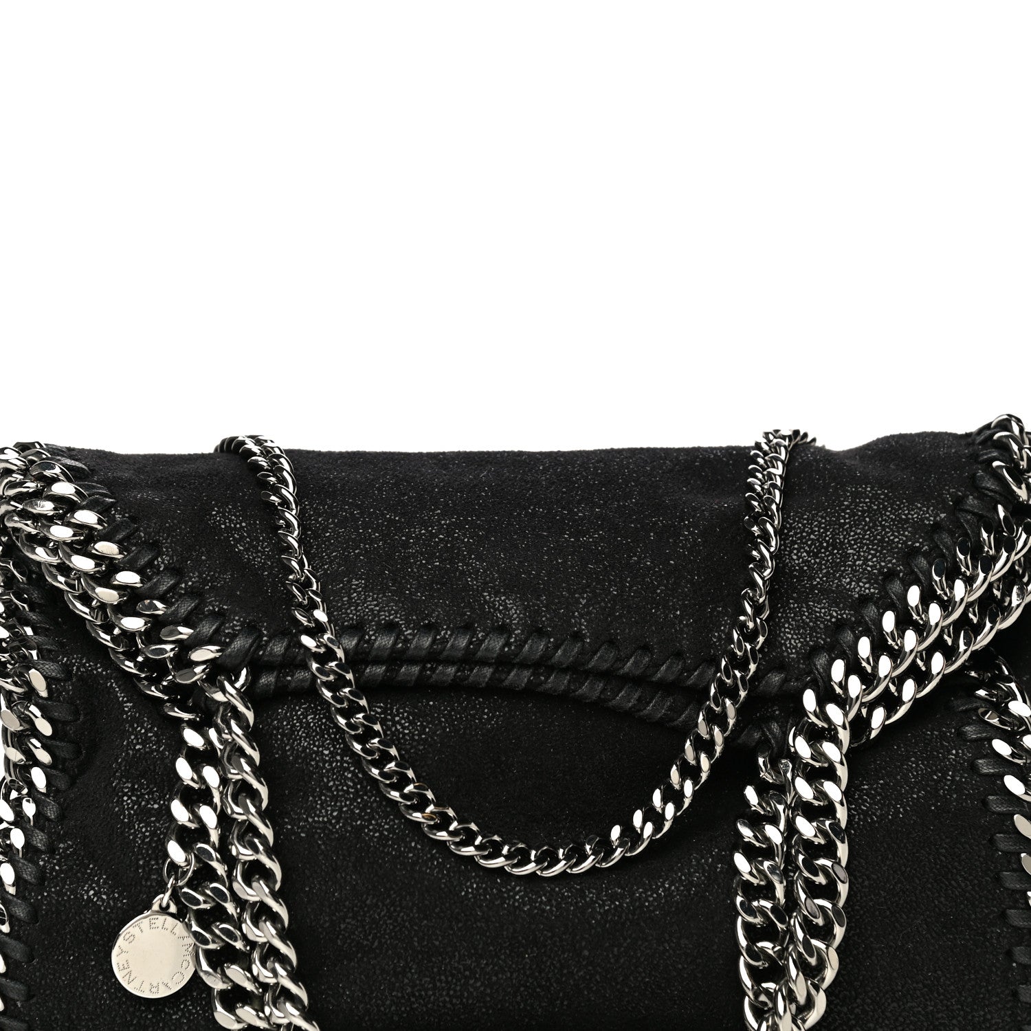 Stella McCartney Shaggy Deer Mini Falabella Fold Over Tote Black 11 of 11