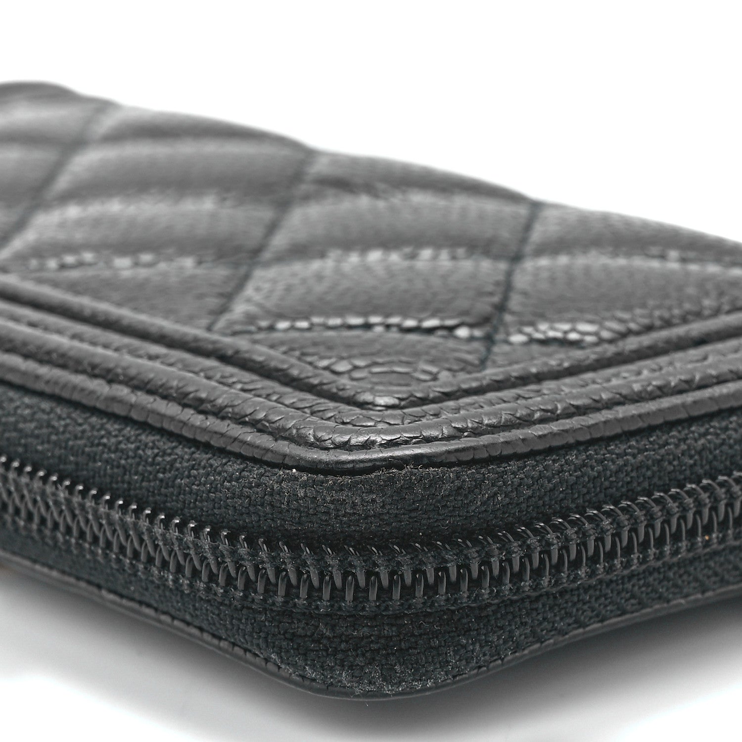 Chanel Caviar Quilted Boy Small Zip Around Wallet Black 12 of 12