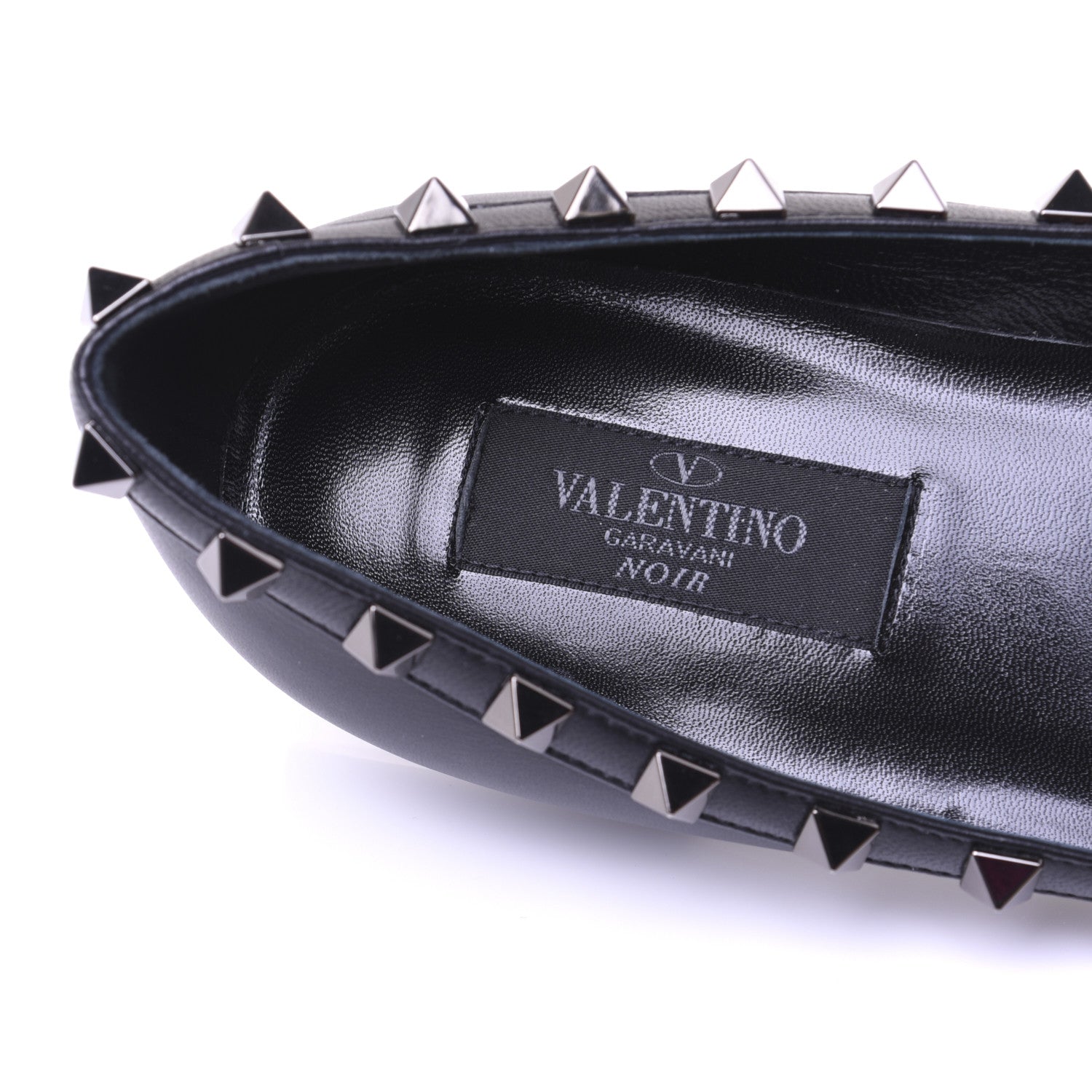 Valentino Garavani Nappa Rockstud Ballerina Flats 37 Black 10 of 13