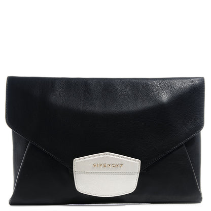 Givenchy Grained Calfskin Antigona Envelope Clutch Black 1 of 9