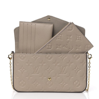 Louis Vuitton Empreinte Pochette Felicie Chain Wallet Tourterelle 11 of 13