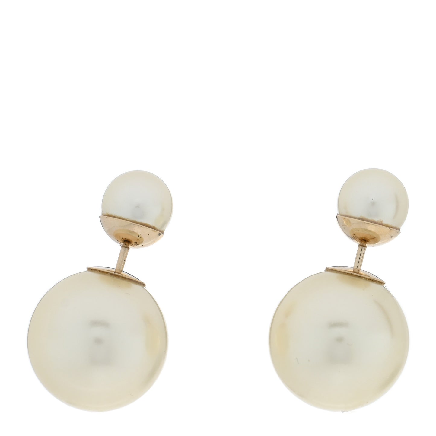 Pearl Mise En Dior Tribal Earrings Gold
