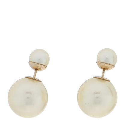 Christian Dior Pearl Mise En Dior Tribal Earrings Gold 1 of 4