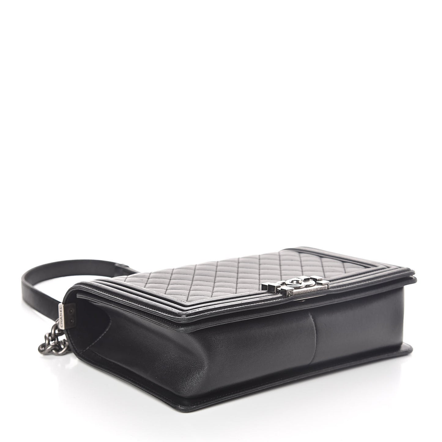 Lambskin Quilted New Medium Boy Flap Black