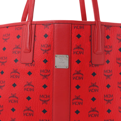 MCM Visetos Medium Liz Reversible Shopper Tote Ruby Red 12 of 17