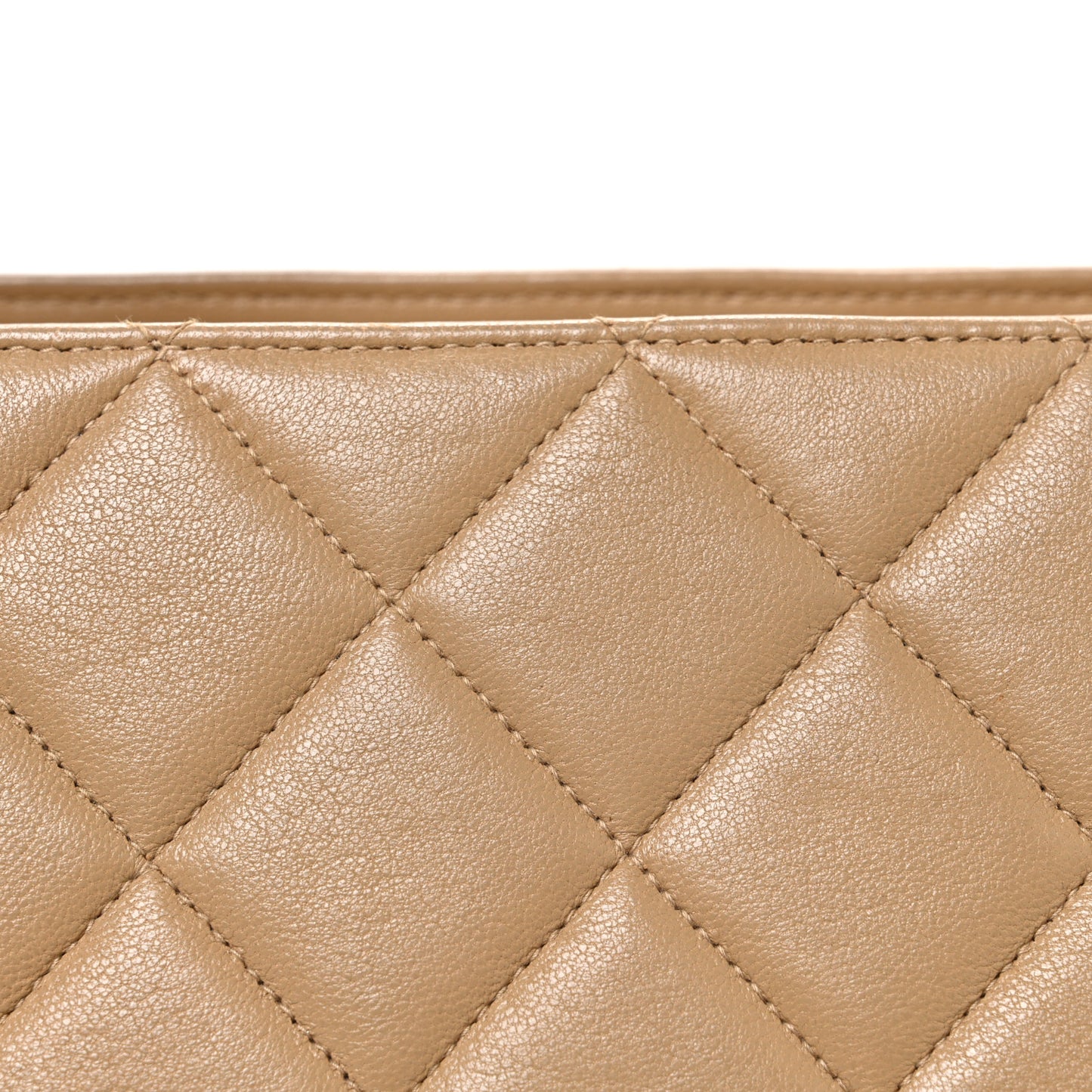 Lambskin Quilted Shoulder Bag Beige