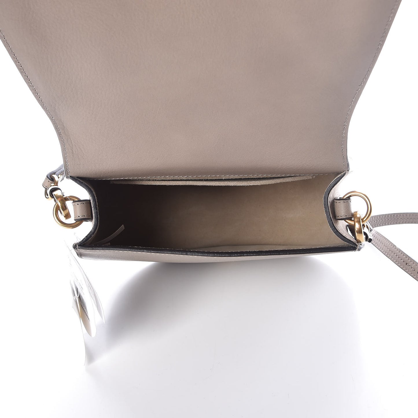 Calfskin Suede Medium Nile Bracelet Bag Motty Grey