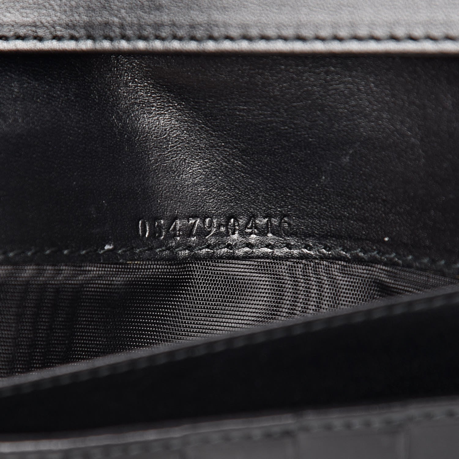 Gucci Denim Calfskin Monogram Blake Continental Wallet Black 7 of 8
