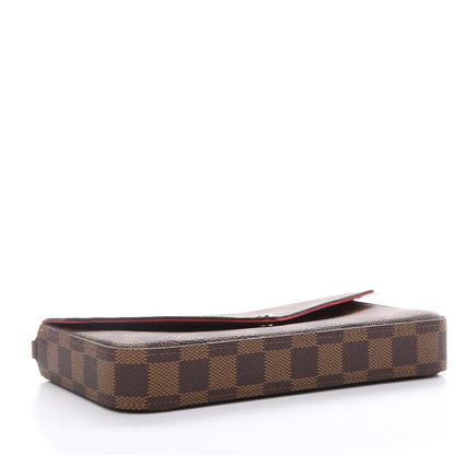 Louis Vuitton Damier Ebene Pochette Felicie Chain Wallet 5 of 15
