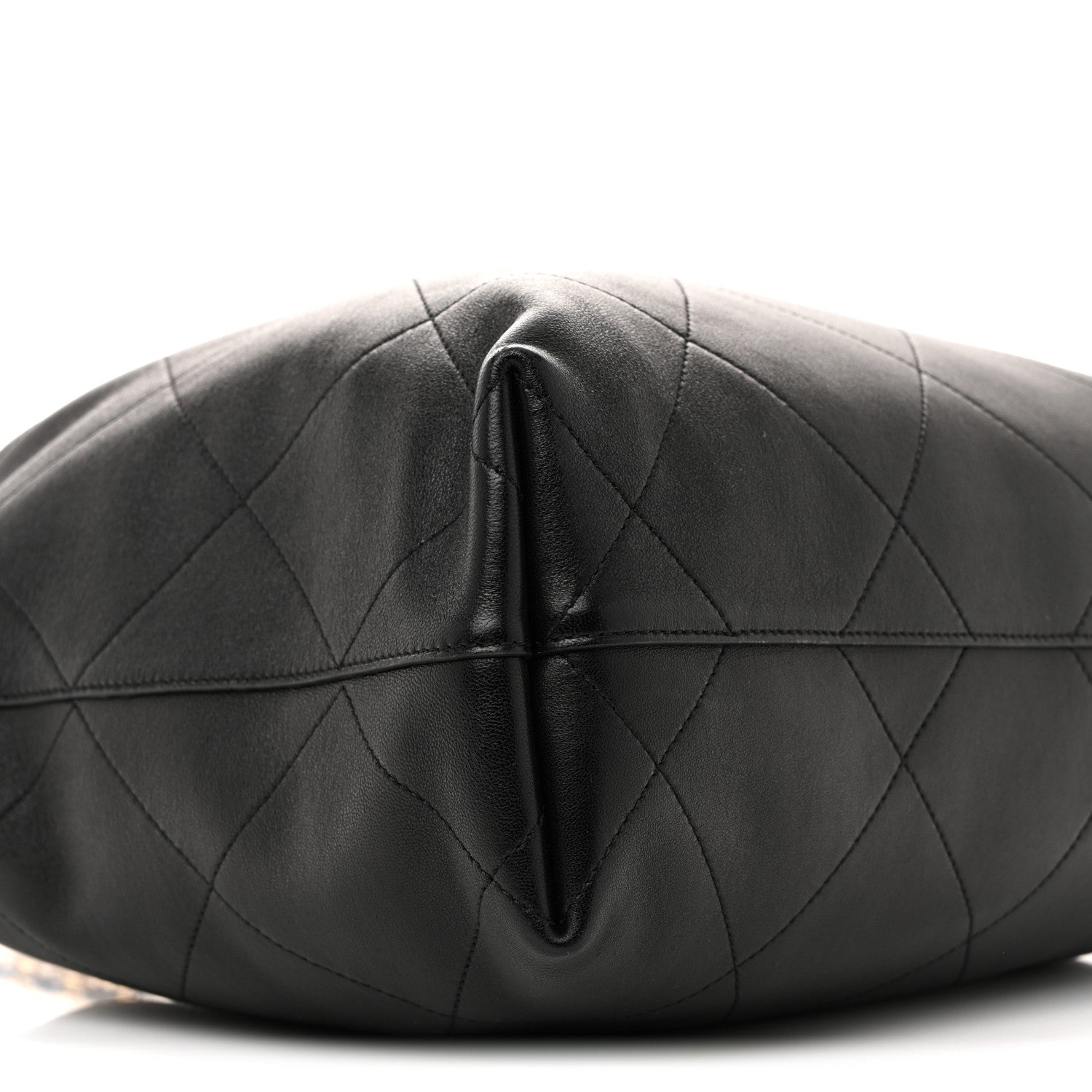 Chanel Shiny Lambskin Quilted Medium Hobo Black 10 of 11