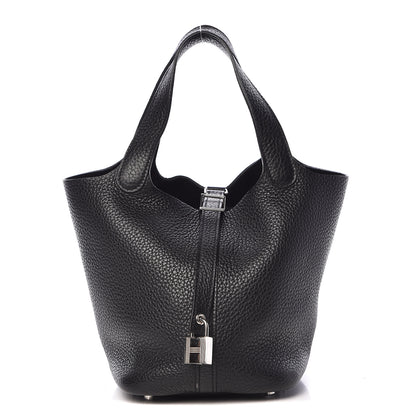 Hermes Taurillon Clemence Picotin Lock 18 PM Black 1 of 10