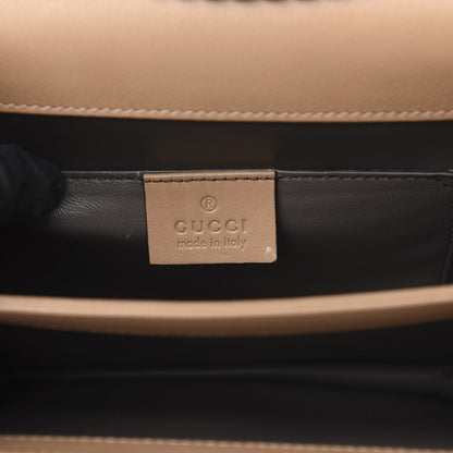 Gucci Suede Crystal Small Interlocking G Shoulder Bag Taupe 6 of 11