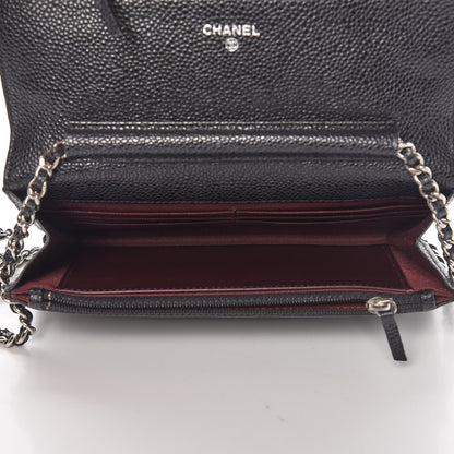 Chanel Caviar Quilted Wallet On Chain WOC Black 5 of 8