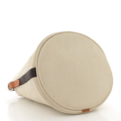 Hermes Natural Barenia Toile Sac De Pansage Grooming Bag 4 of 11