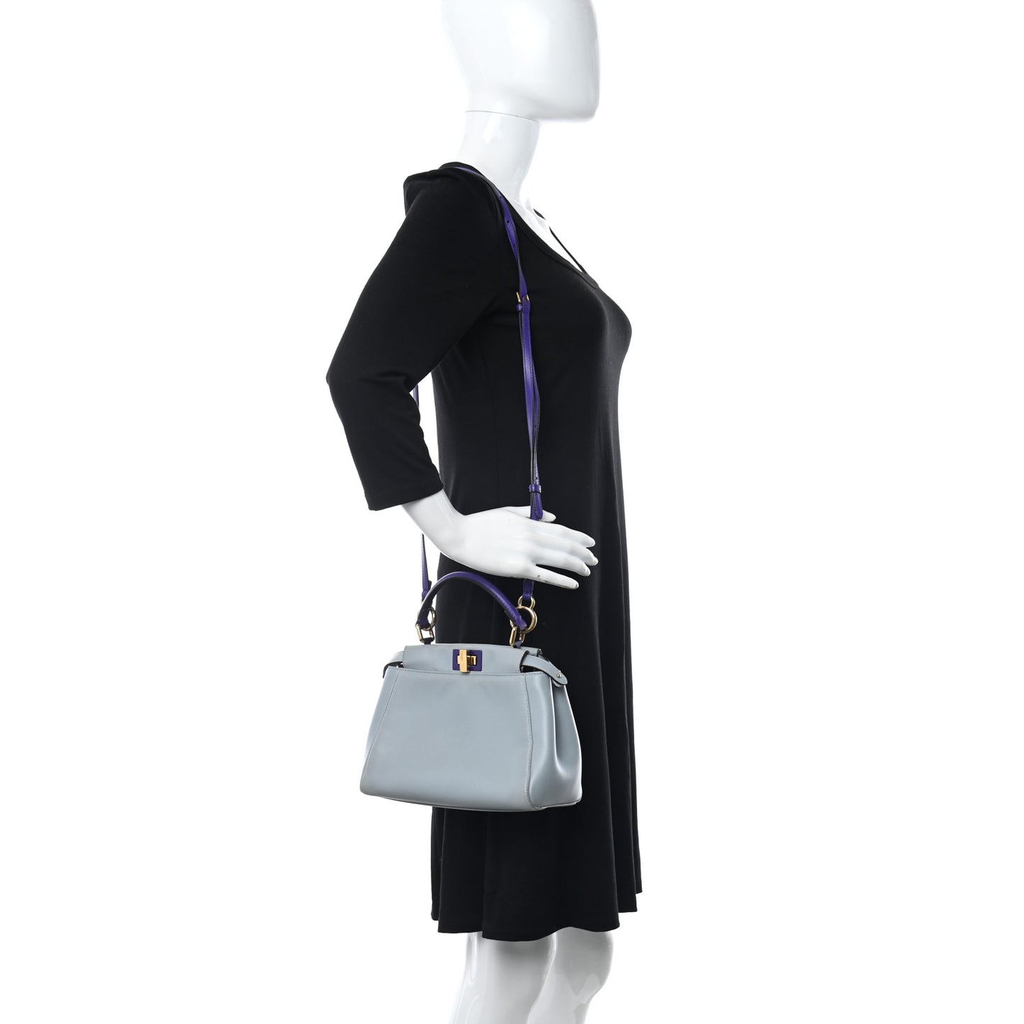 Nappa Colorblock Mini Peekaboo Iconic Satchel Polvere Purple Rain Ruby