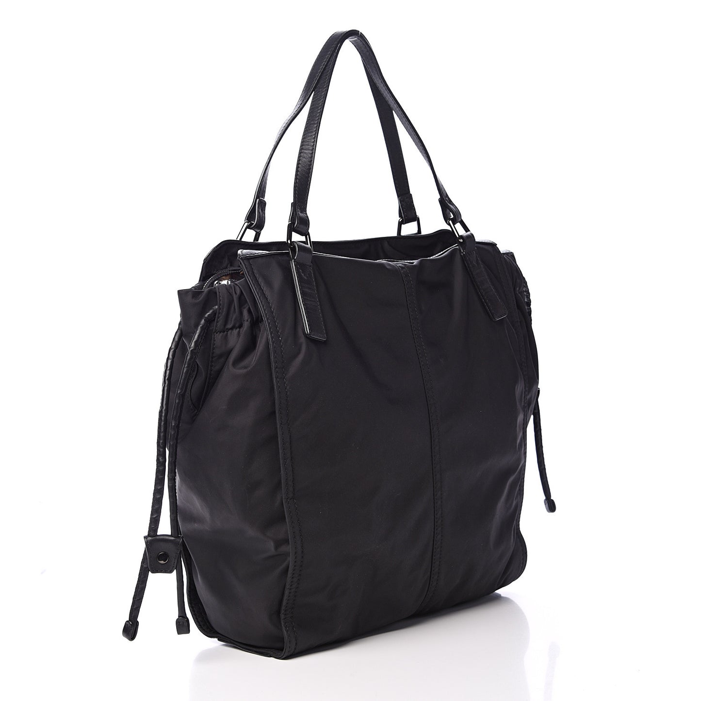 Nylon Check Buckleigh Packable Tote Black