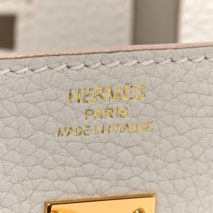 Hermes Togo Birkin 25 Gris Pale 6 of 12