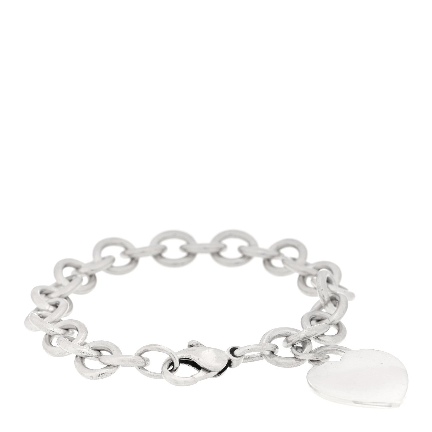 Tiffany Sterling Silver Heart Tag Charm Bracelet 1 of 4