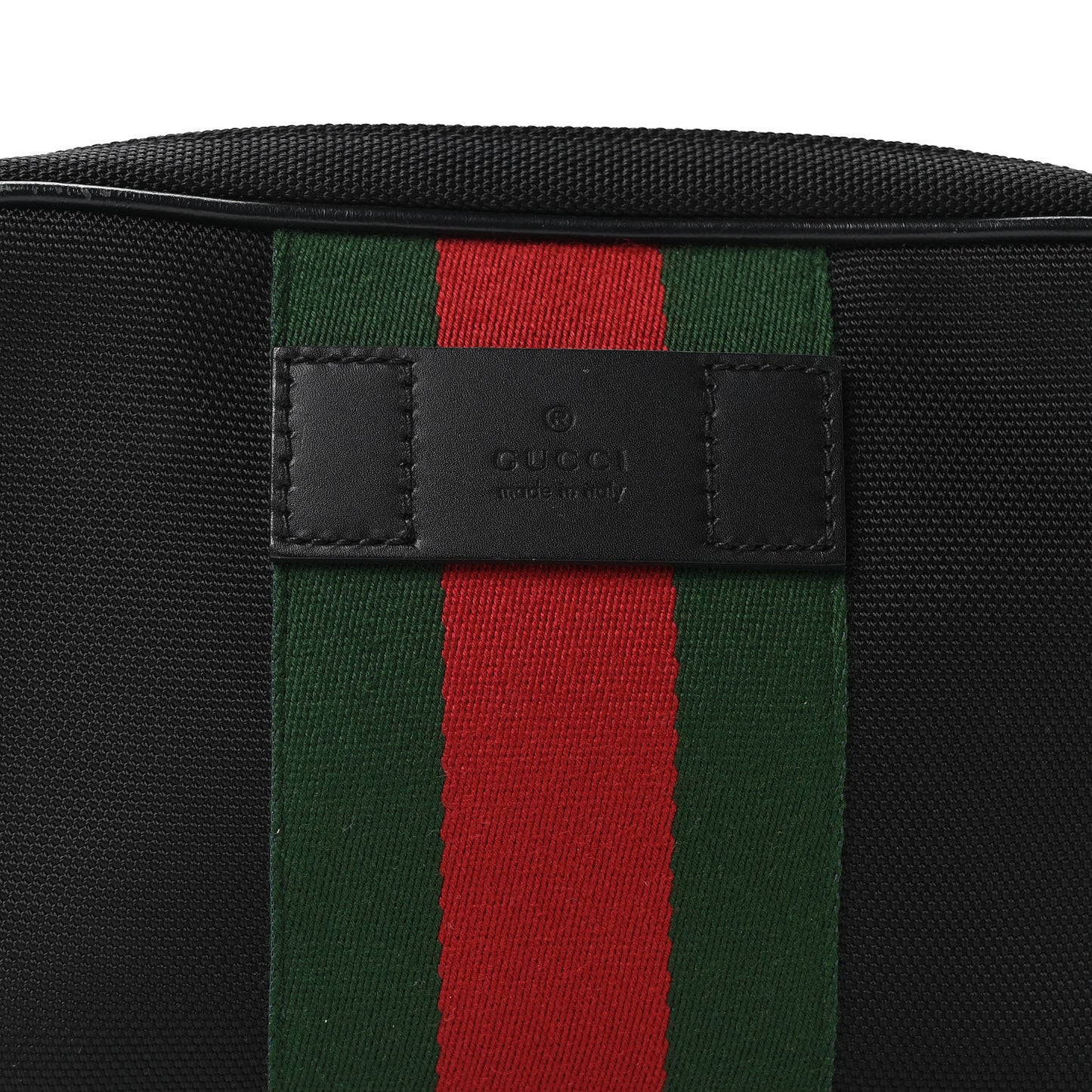 Canvas Web Slim Belt Bag Black