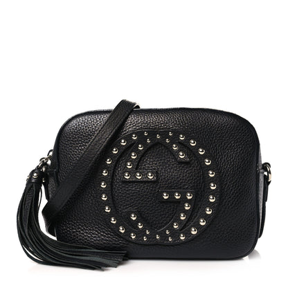 Gucci Pebbled Calfskin Studded Small Soho Disco Bag Black 1 of 10