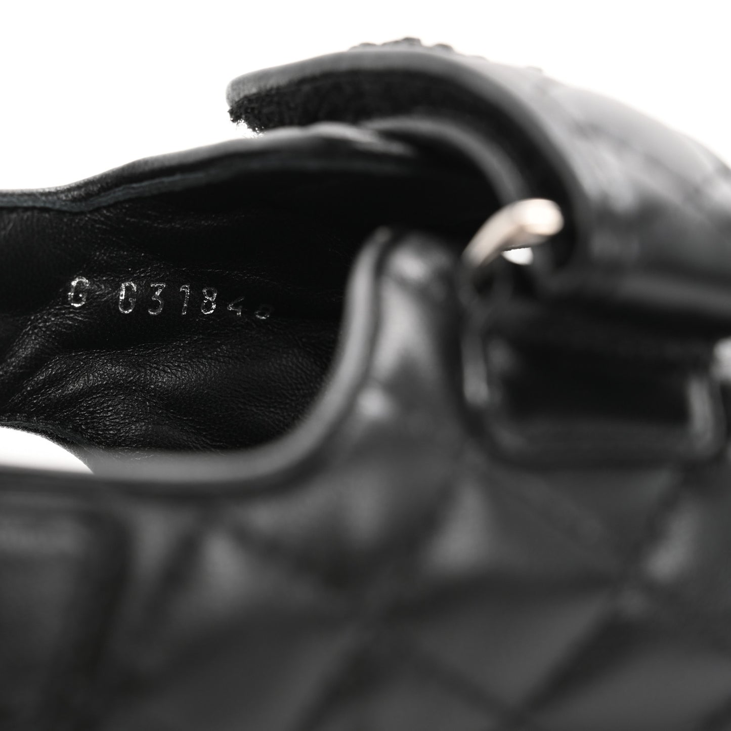Lambskin Quilted Velcro Dad Sandals 39 So Black