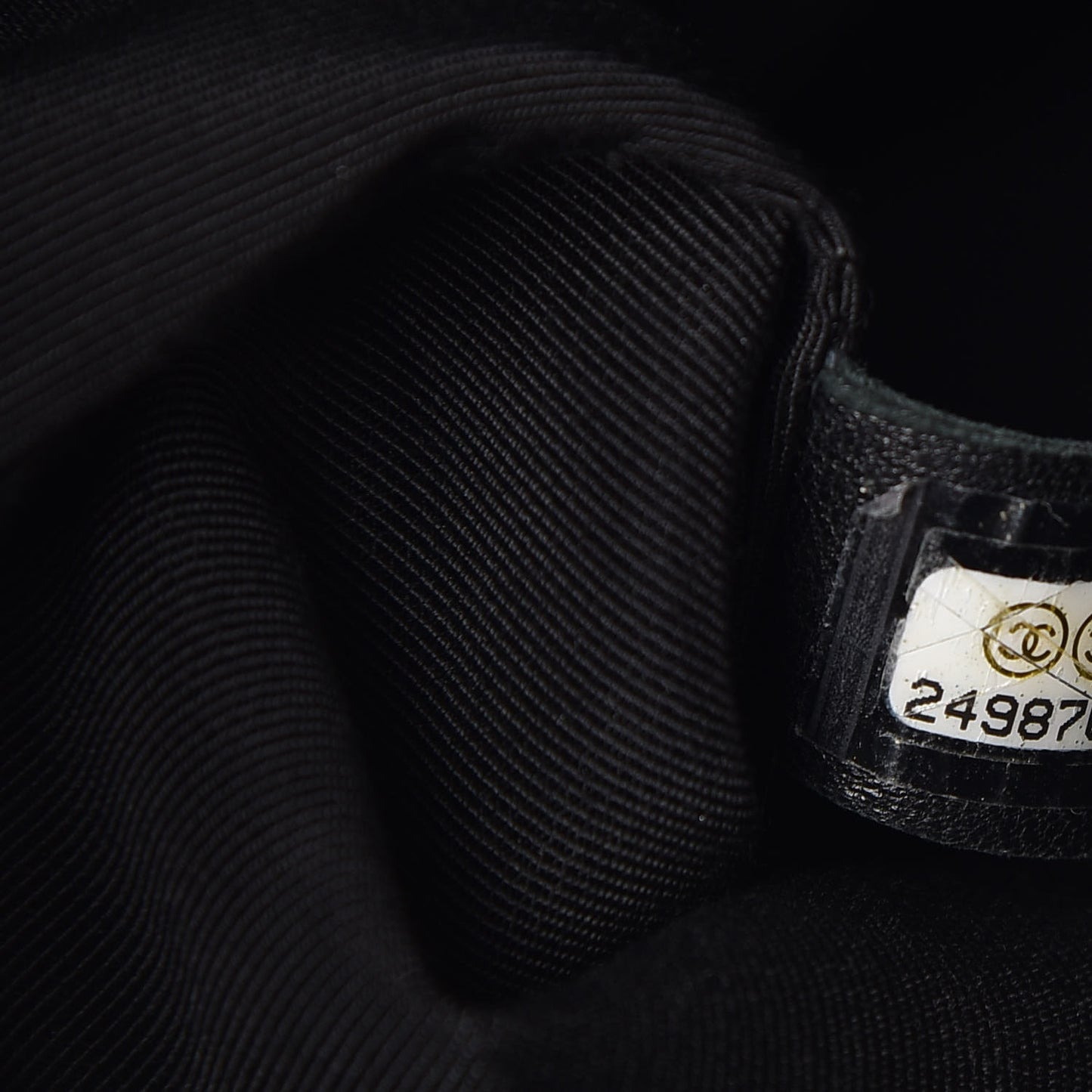 Calfskin Mini Coco Chevron Backpack Black