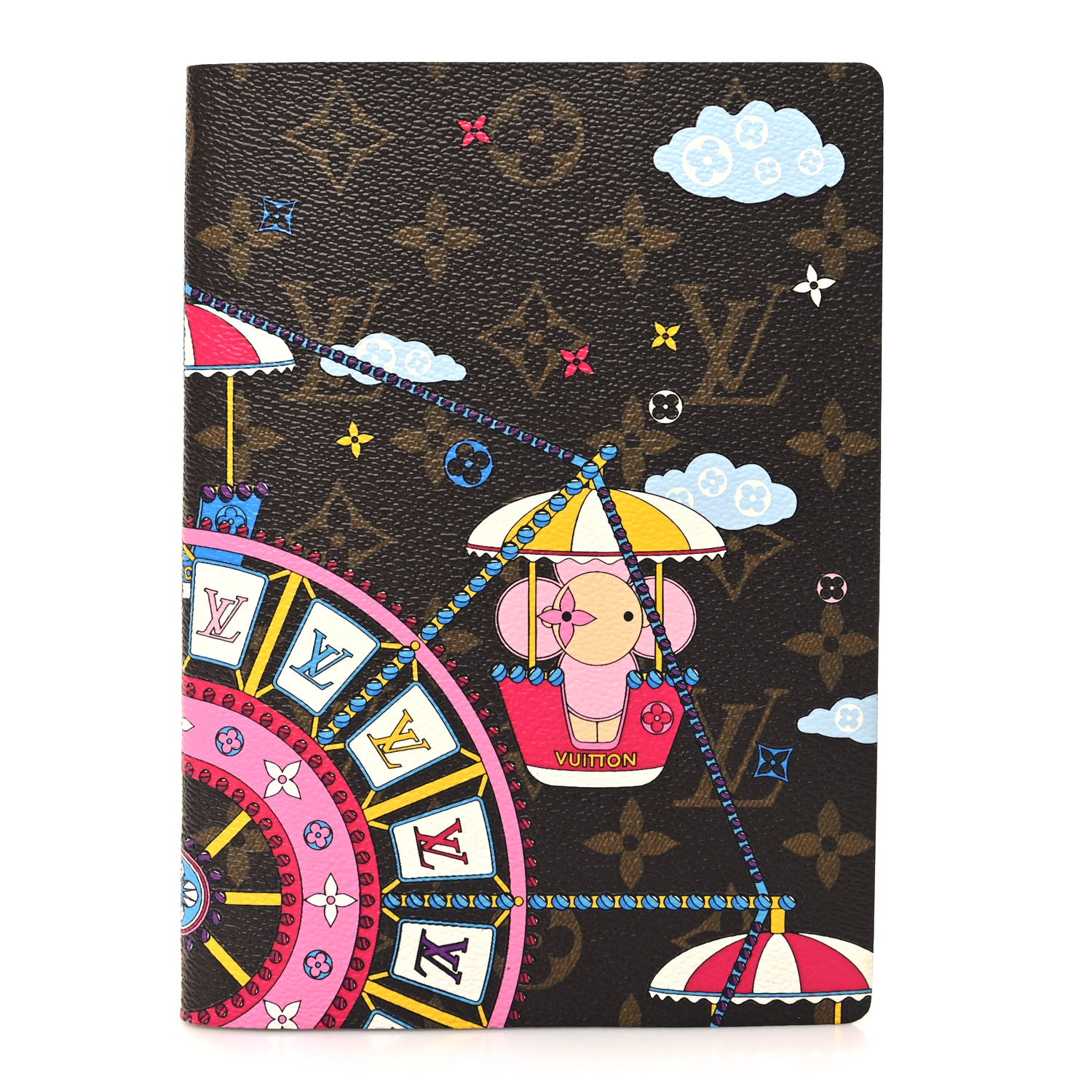 Louis Vuitton Monogram 2020 Christmas Animation Big Wheel Notebook MM Rose Ballerine 1 of 10