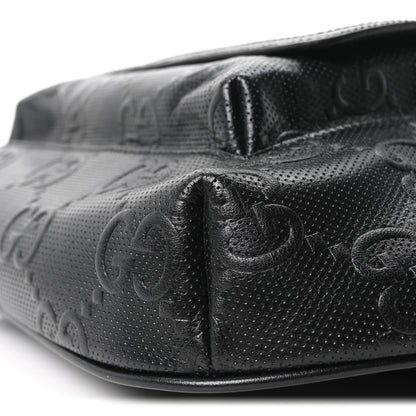 Gucci Calfskin GG Tennis Embossed Pocket Belt Bag Black 10 of 10