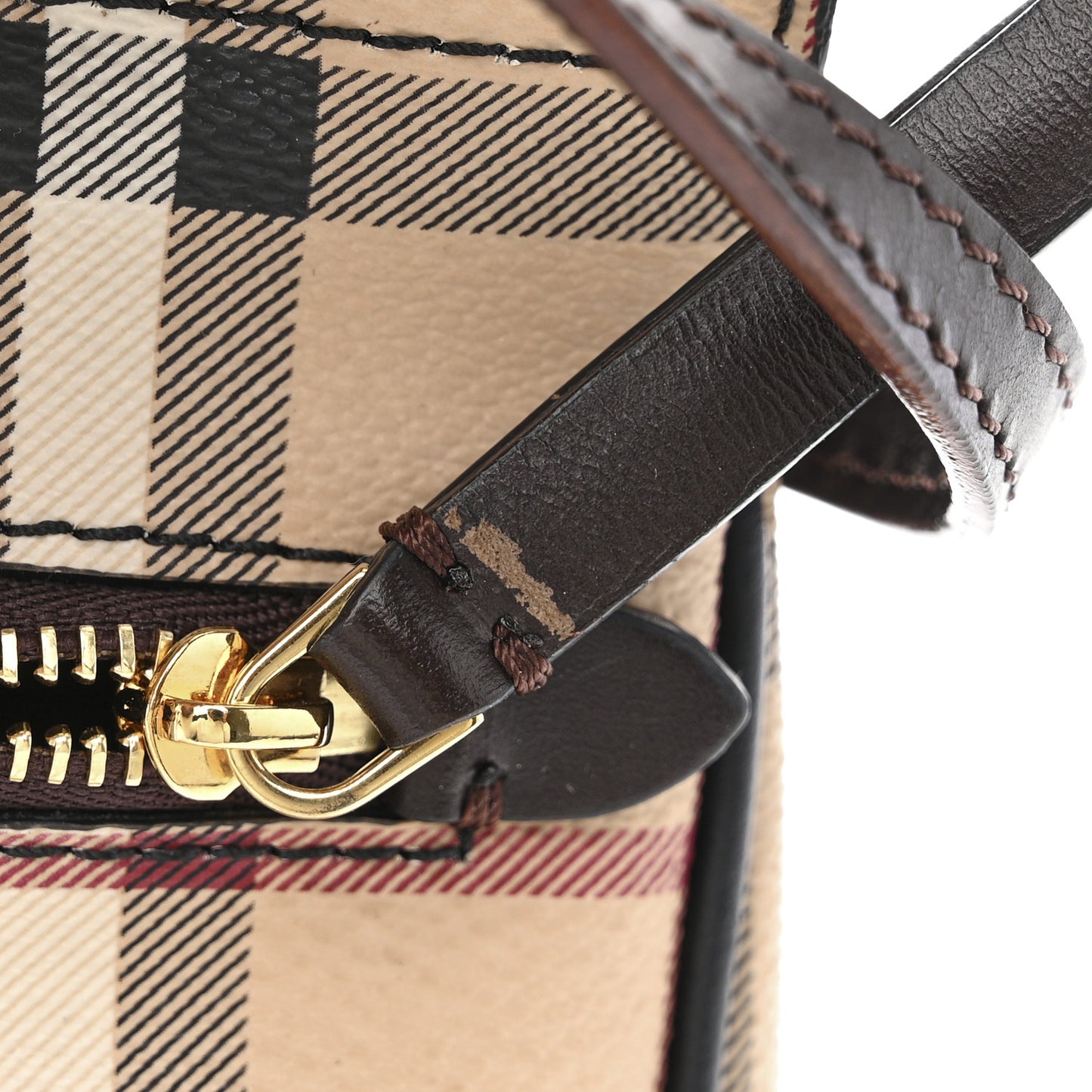 Haymarket Check Baby Bridle Saddle Bag Dark Clove Brown
