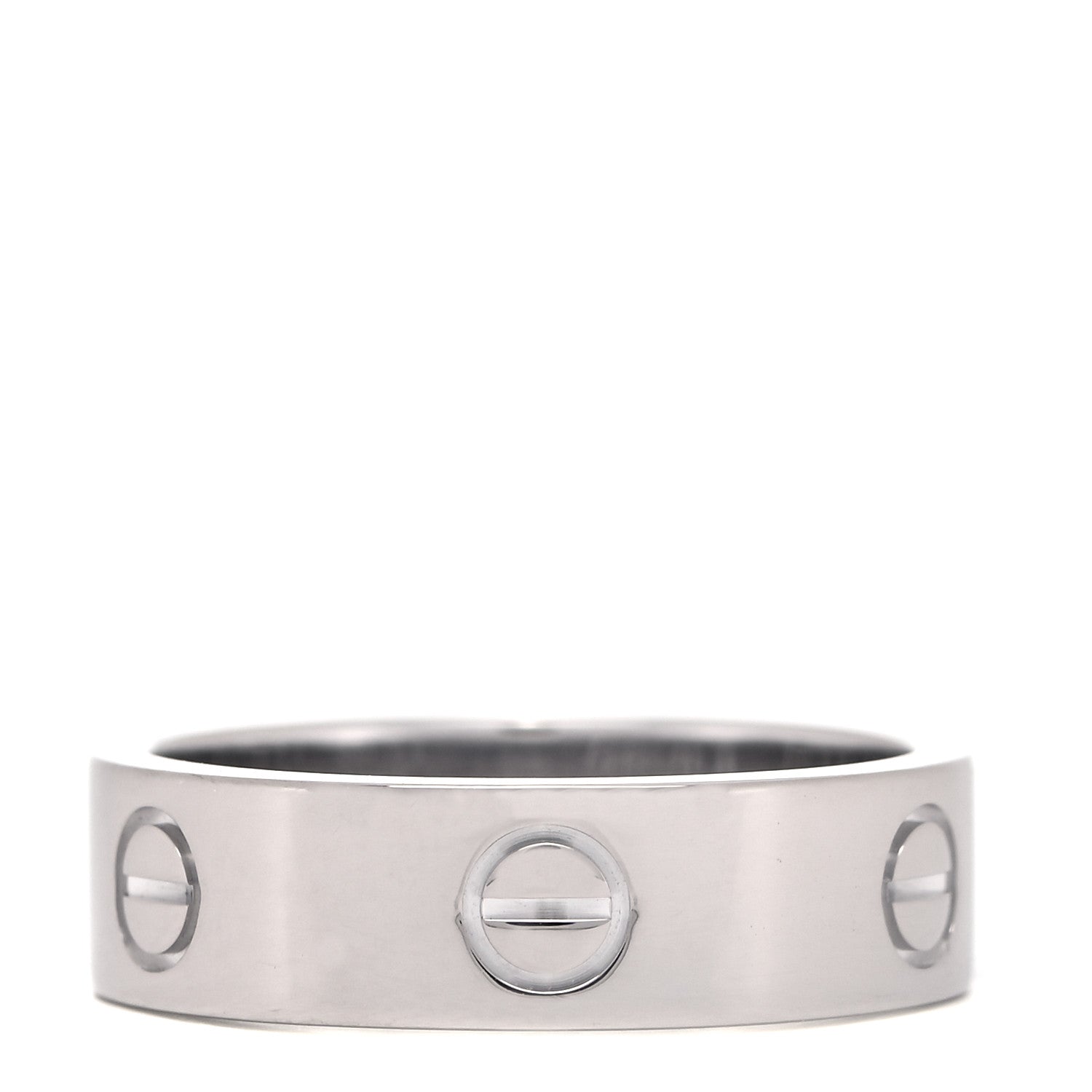 Cartier 18K White Gold 5.5mm LOVE Ring 58 8.25 1 of 4