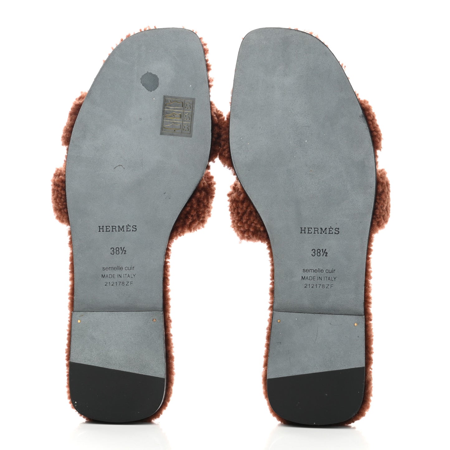 Woolskin Oran Sandals 38.5 Cognac