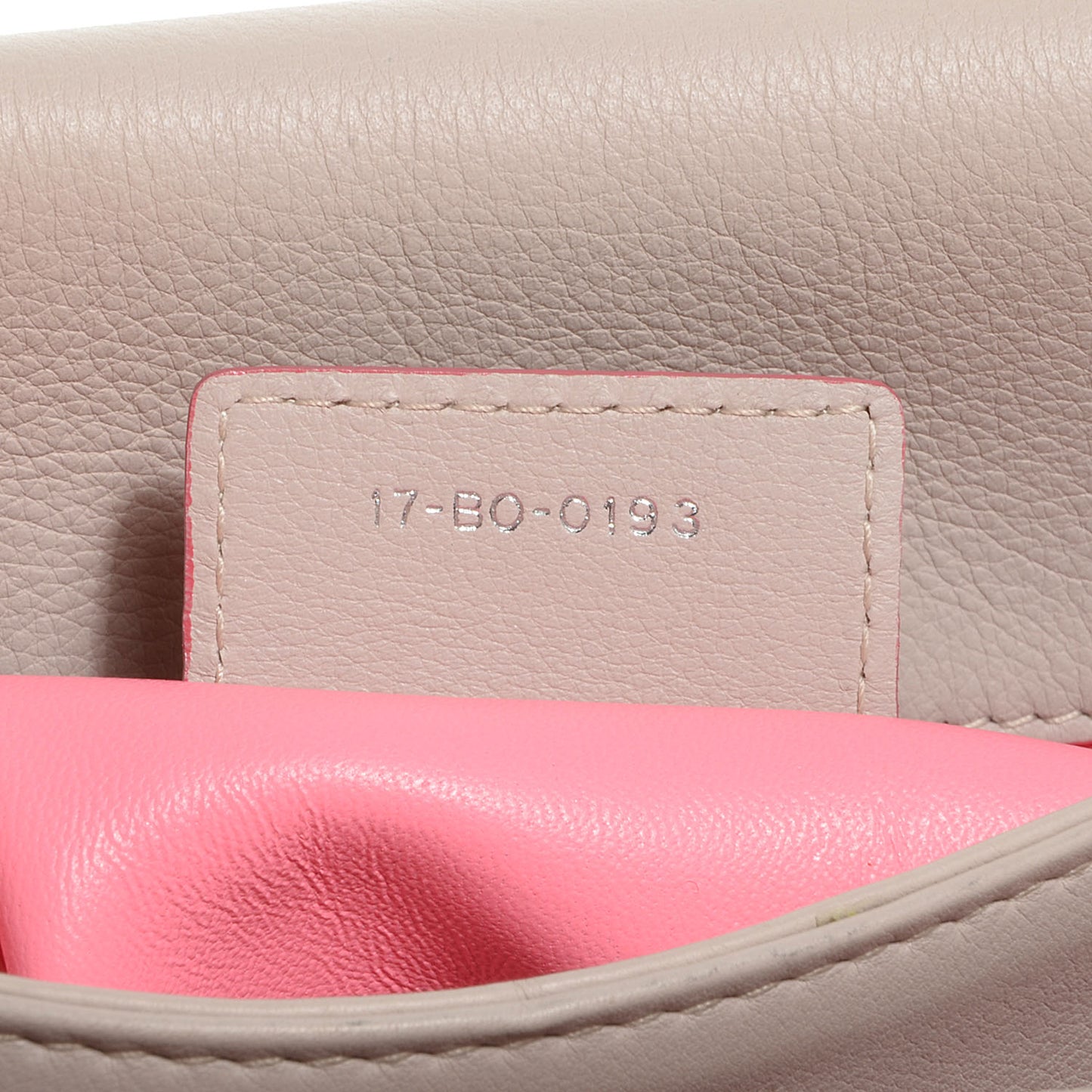 Calfskin Small Diorling Rose Candy