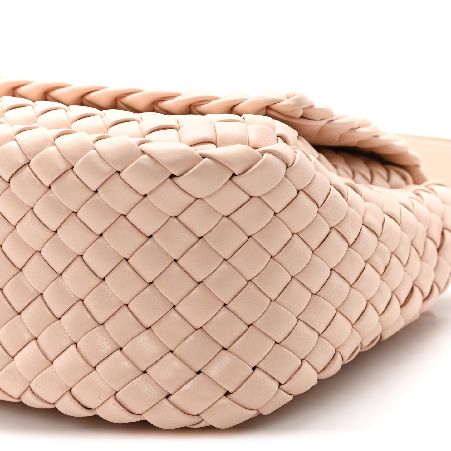 Nappa Intreccio Mini Cobble Shoulder Bag Lotus