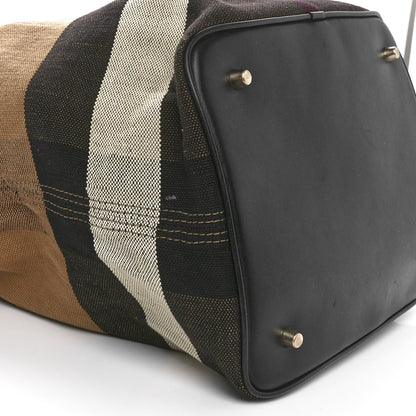 Burberry Canvas Mega Check Medium Ashby Bucket Bag Black 8 of 9