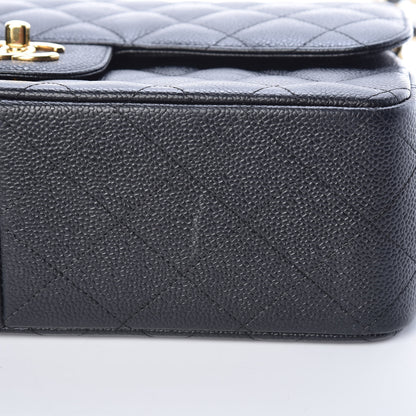 Chanel Caviar Quilted Jumbo Double Flap Black 7 of 10