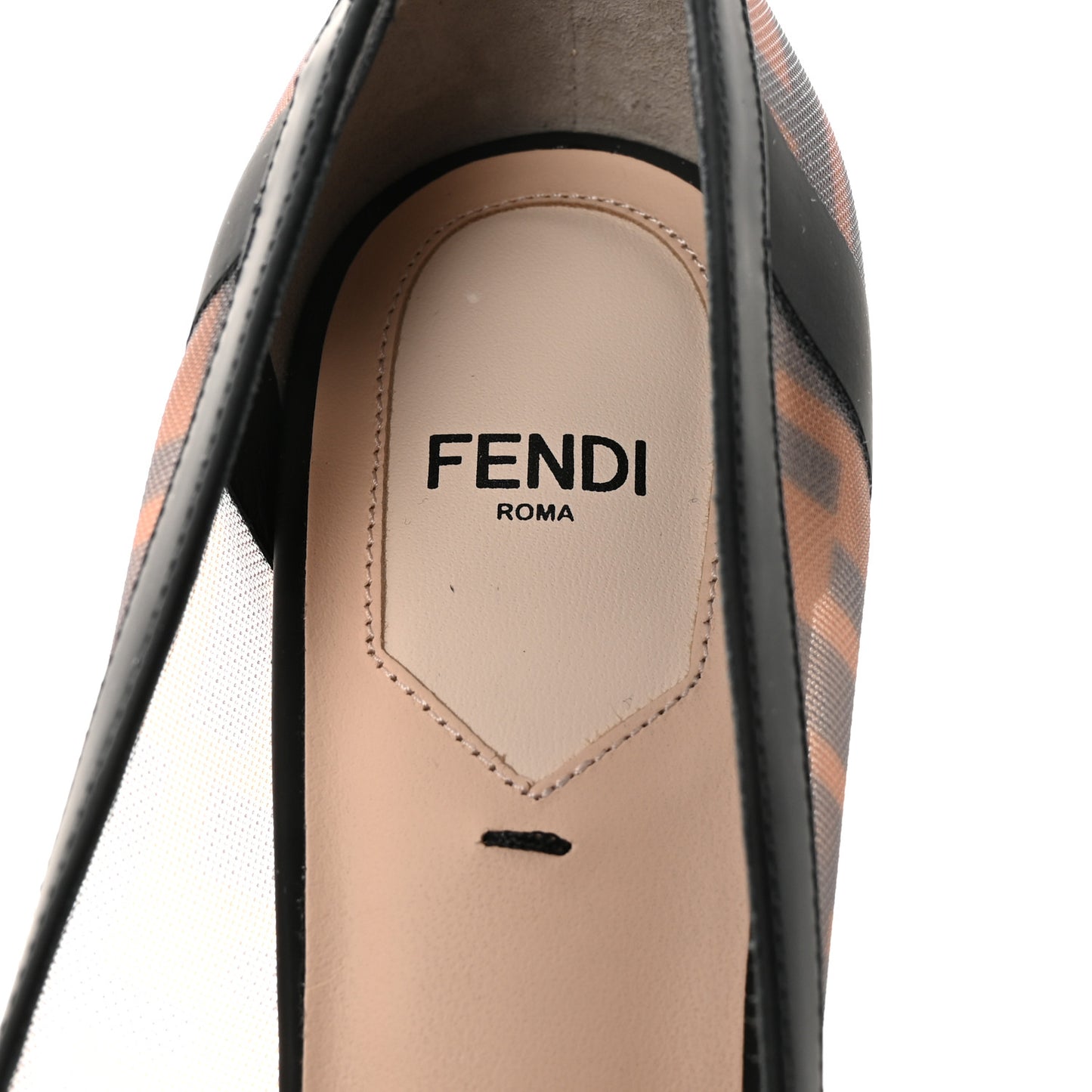 Technical Mesh Vitello Gommato FF Colibri 85mm Pumps 39 Tobacco Moro Black