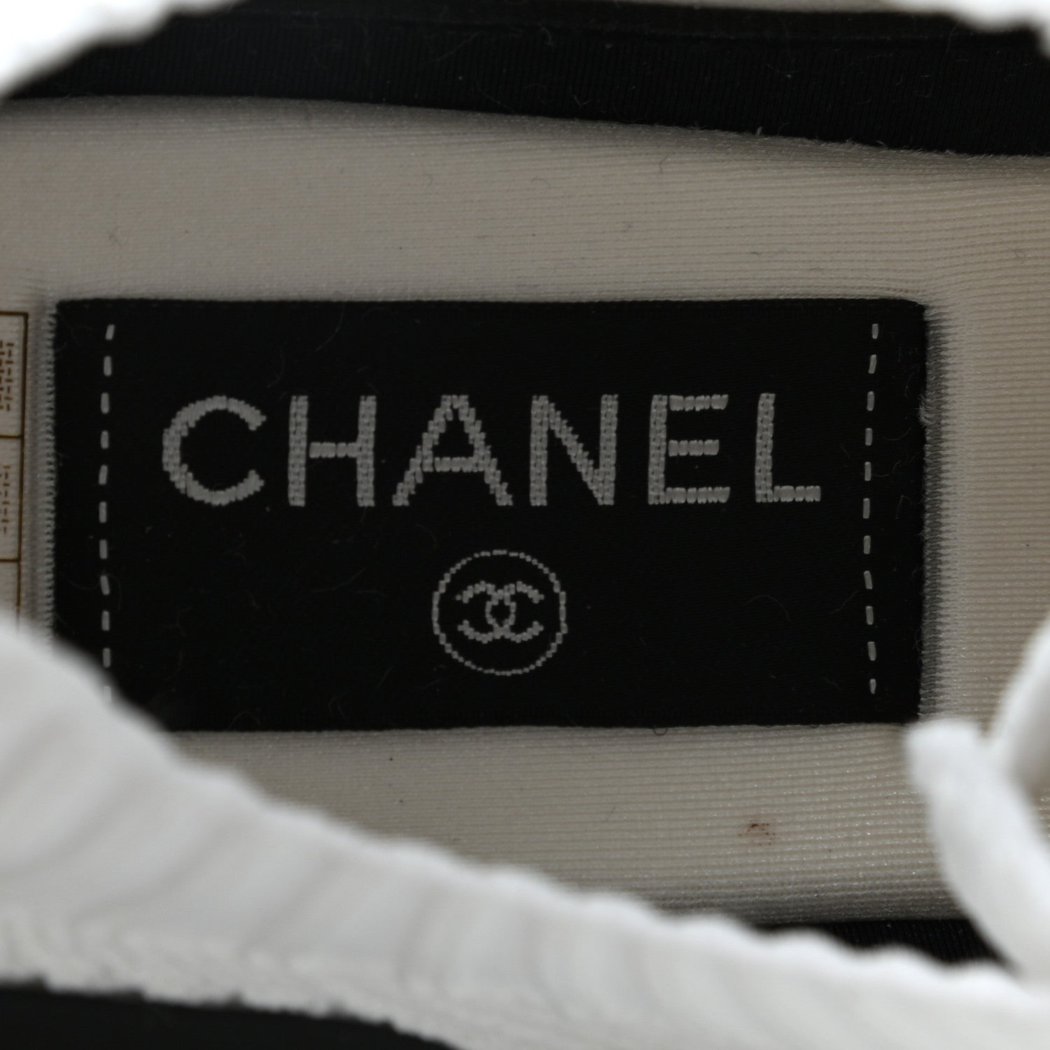 Chanel Fabric Logo Sneakers 39.5 White 6 of 7