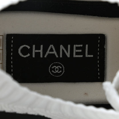 Chanel Fabric Logo Sneakers 39.5 White 6 of 7