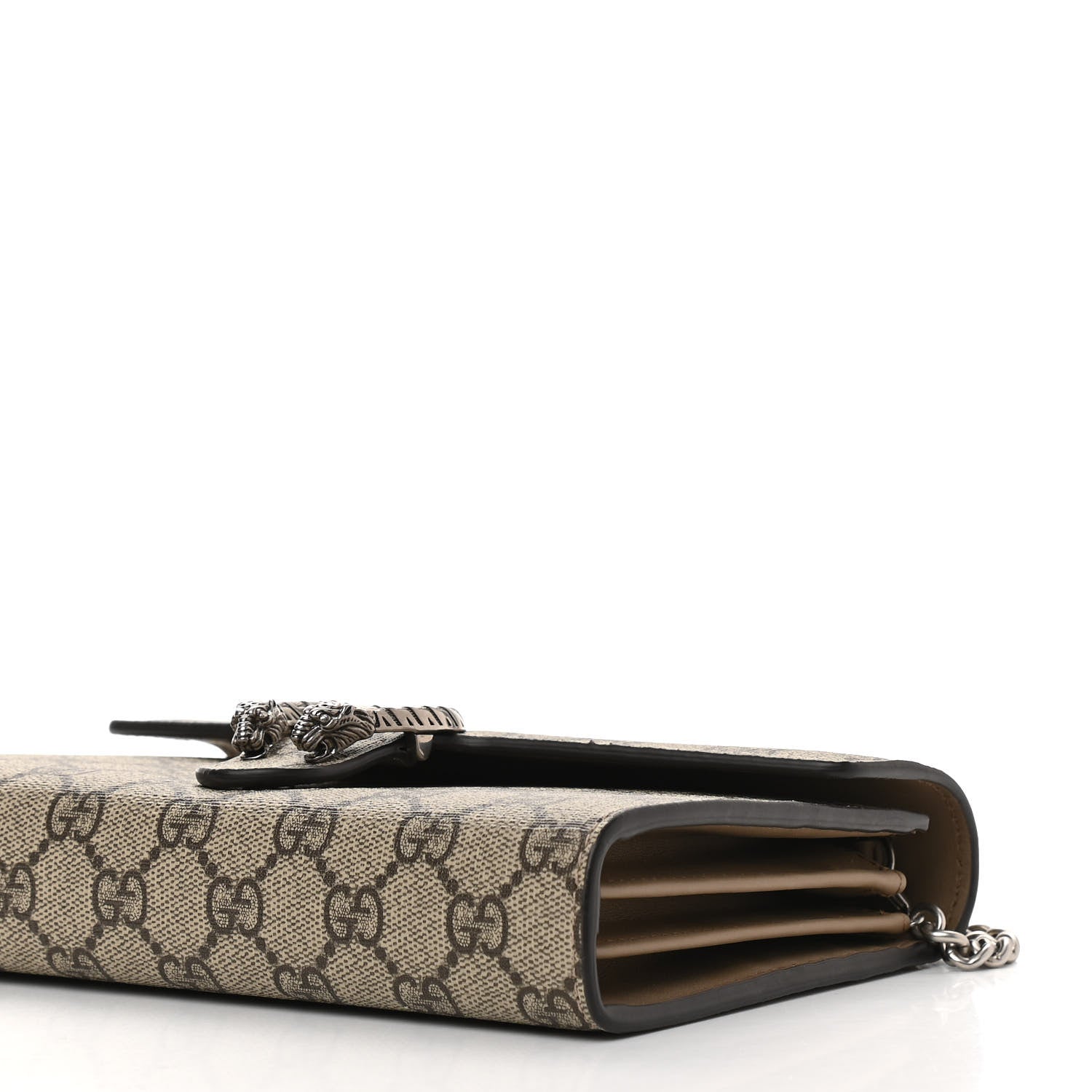 Gucci GG Supreme Monogram Mini Dionysus Chain Wallet Beige Taupe 10 of 10
