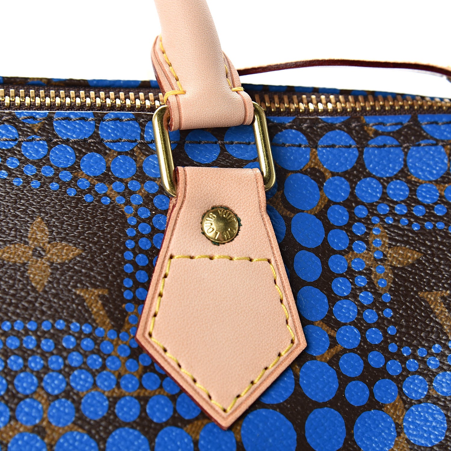 Louis Vuitton Monogram Kusama Town Speedy 30 Blue 12 of 14