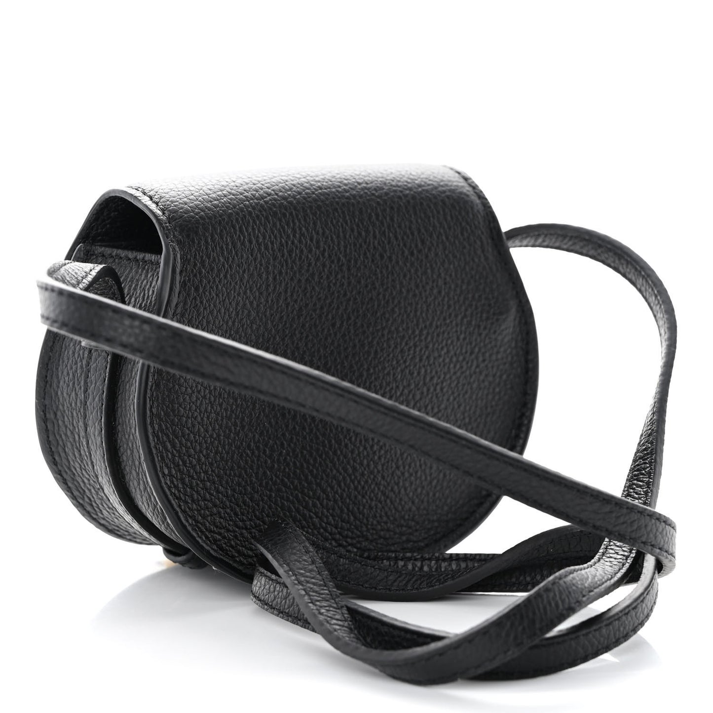 Calfskin Nano Marcie Saddle Bag Black