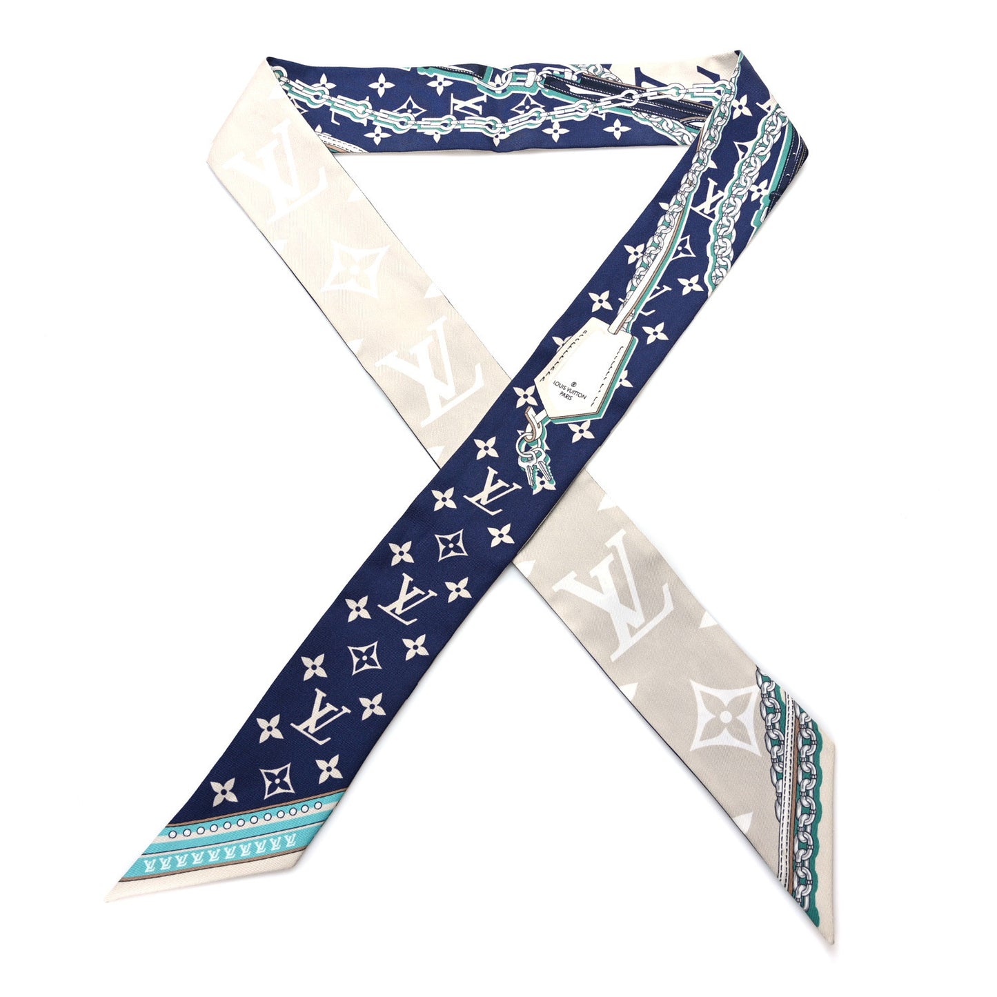 Silk Ultimate Monogram Bandeau Bleu Marine