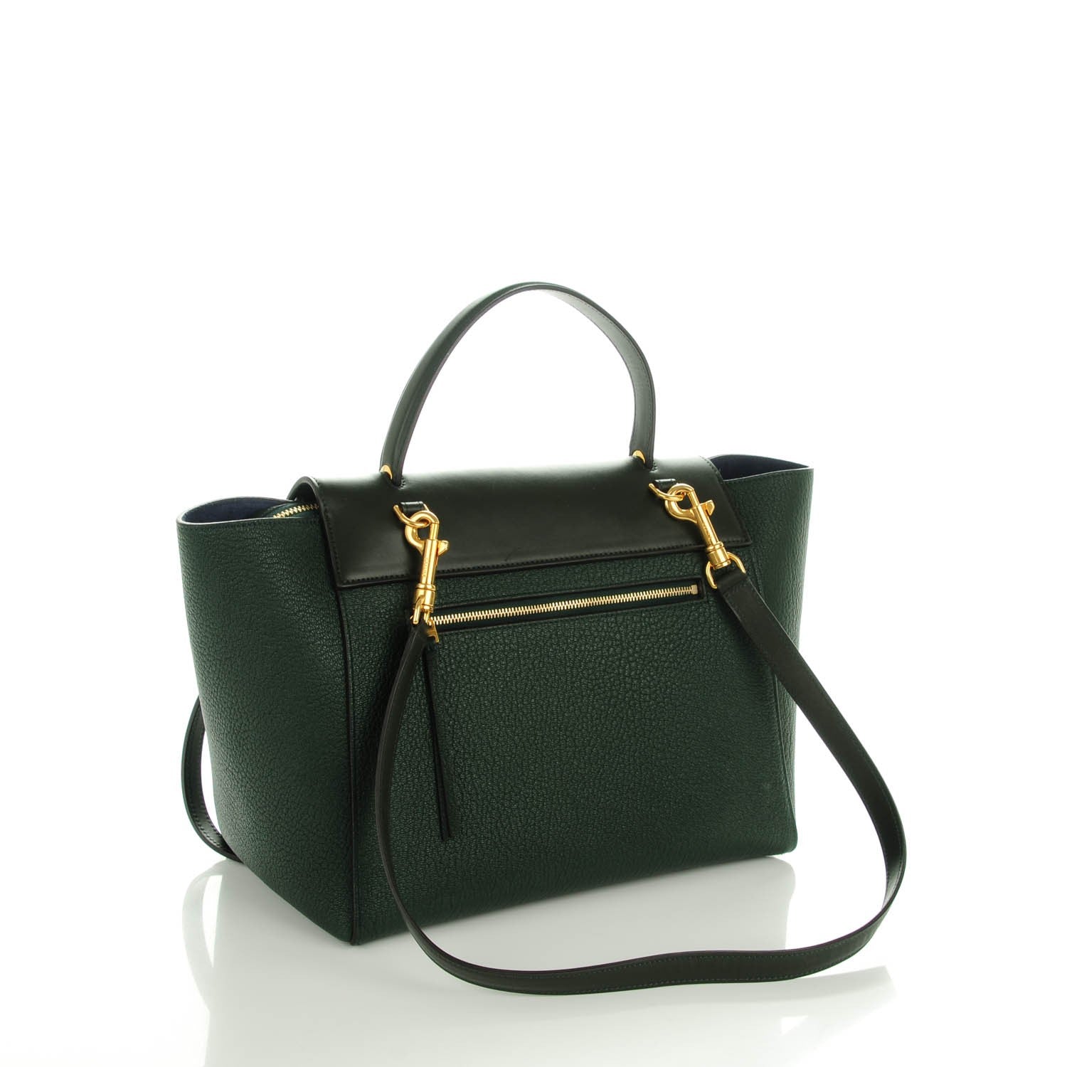 Celine Goatskin Smooth Calfskin Mini Belt Bag Dark Green 3 of 8